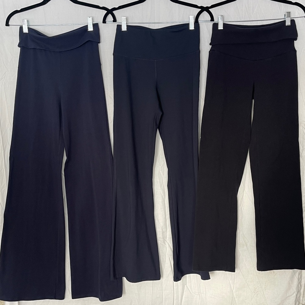 Women's Black and Navy High-Waist Pants